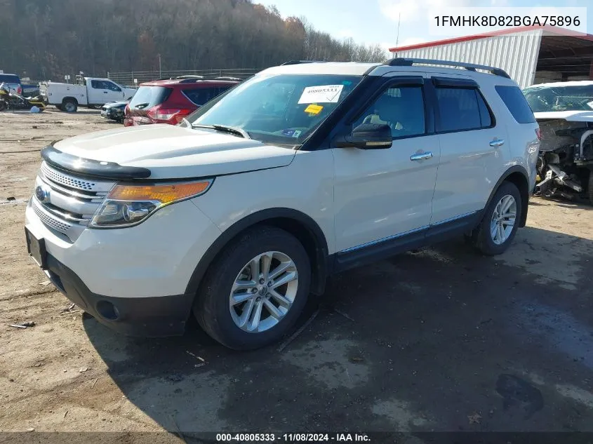 2011 Ford Explorer Xlt VIN: 1FMHK8D82BGA75896 Lot: 40805333