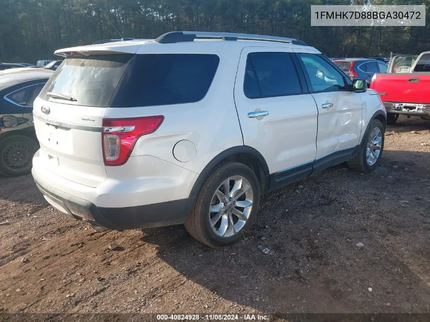 2011 Ford Explorer Xlt VIN: 1FMHK7D88BGA30472 Lot: 40824928