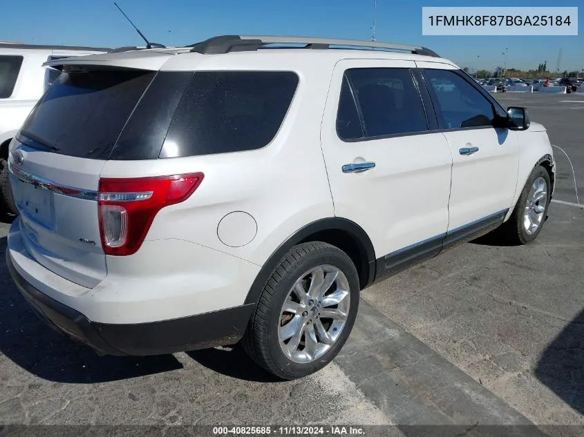 1FMHK8F87BGA25184 2011 Ford Explorer Limited