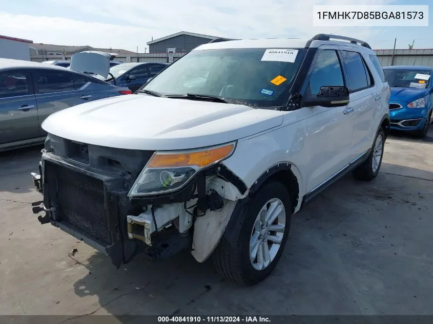 1FMHK7D85BGA81573 2011 Ford Explorer Xlt