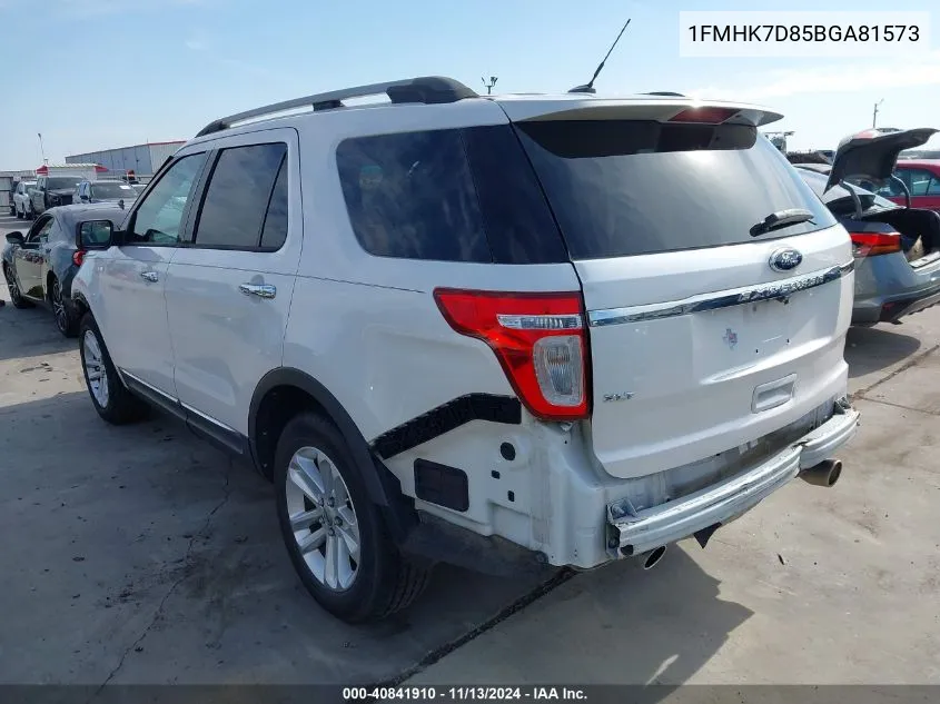 1FMHK7D85BGA81573 2011 Ford Explorer Xlt