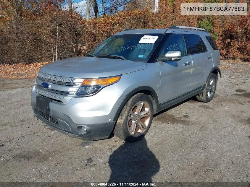 2011 Ford Explorer Limited VIN: 1FMHK8F87BGA77883 Lot: 40843226