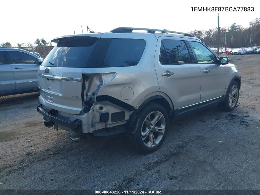 2011 Ford Explorer Limited VIN: 1FMHK8F87BGA77883 Lot: 40843226