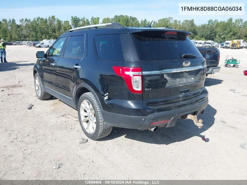 1FMHK8D88CGA06034 2012 Ford Explorer Xlt