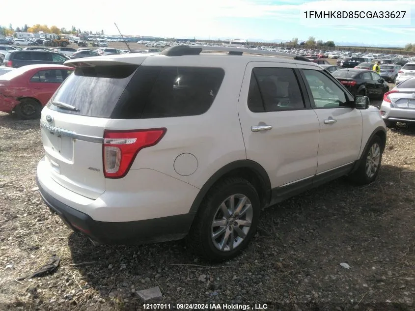 2012 Ford Explorer Xlt VIN: 1FMHK8D85CGA33627 Lot: 12107011