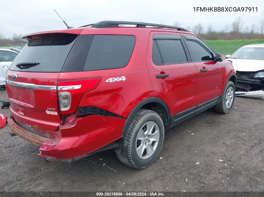 1FMHK8B8XCGA97911 2012 Ford Explorer