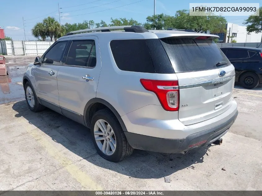 1FMHK7D82CGA99093 2012 Ford Explorer Xlt