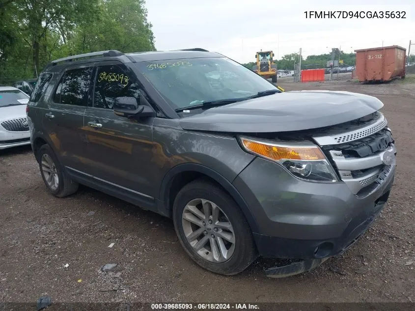 2012 Ford Explorer Xlt VIN: 1FMHK7D94CGA35632 Lot: 39685093