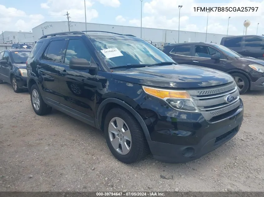 2012 Ford Explorer VIN: 1FMHK7B85CGA25797 Lot: 39794647