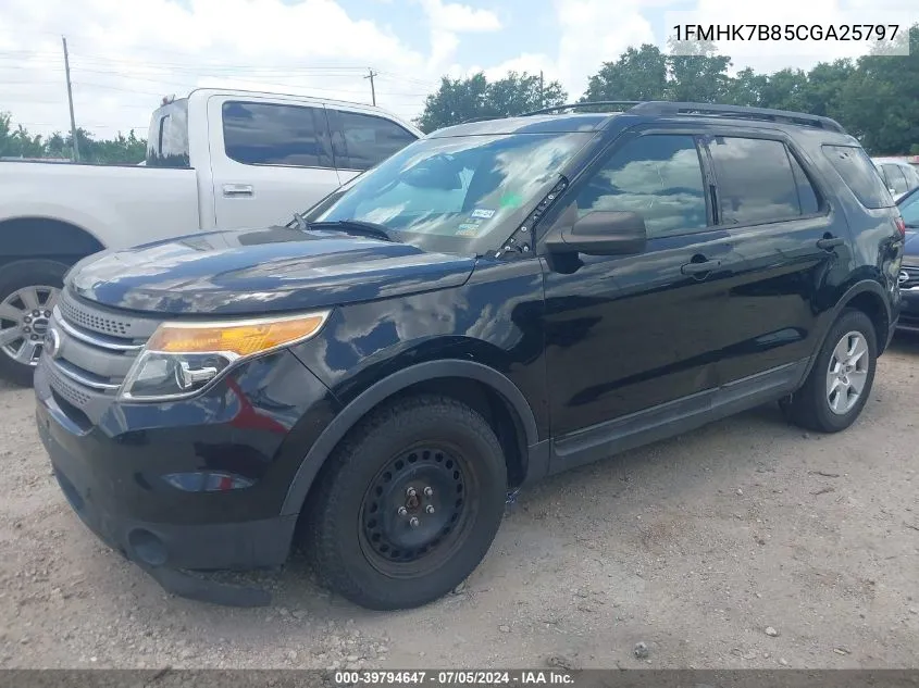 2012 Ford Explorer VIN: 1FMHK7B85CGA25797 Lot: 39794647