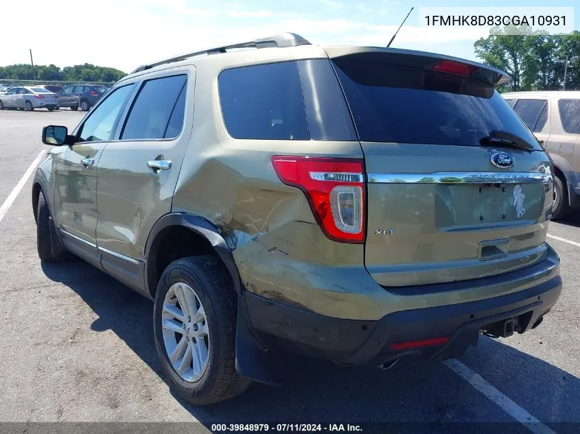 1FMHK8D83CGA10931 2012 Ford Explorer Xlt