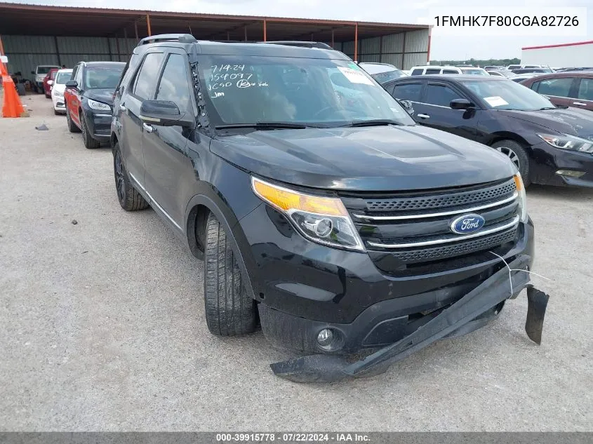 1FMHK7F80CGA82726 2012 Ford Explorer Limited