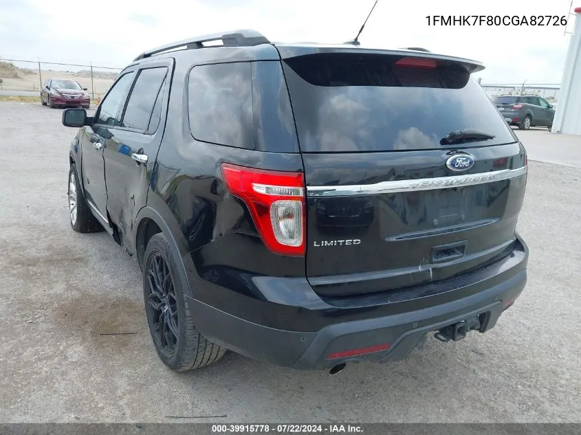 1FMHK7F80CGA82726 2012 Ford Explorer Limited