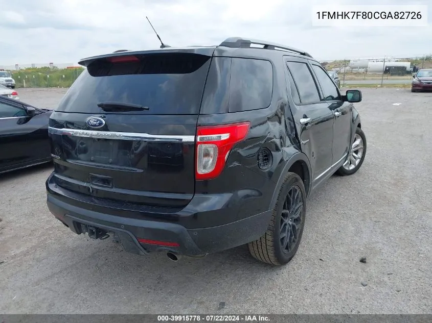 1FMHK7F80CGA82726 2012 Ford Explorer Limited