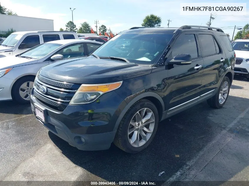 1FMHK7F81CGA90267 2012 Ford Explorer Limited