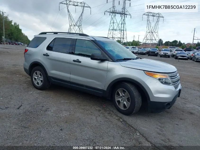 2012 Ford Explorer VIN: 1FMHK7B85CGA12239 Lot: 39987232