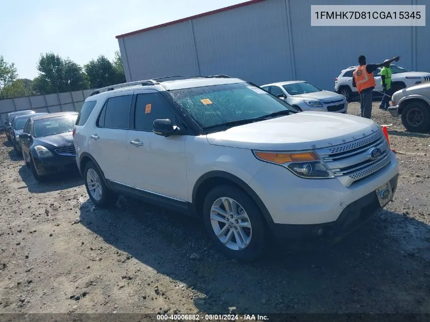 1FMHK7D81CGA15345 2012 Ford Explorer Xlt