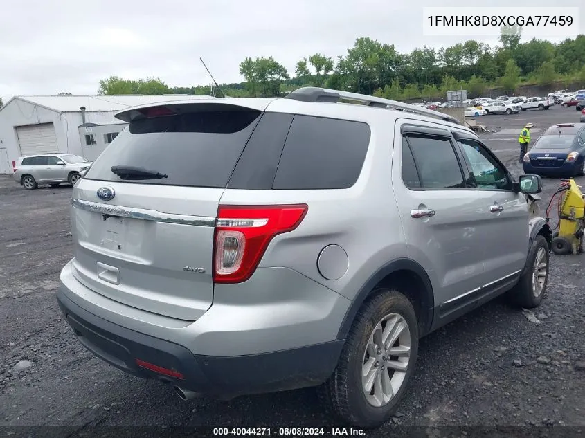 2012 Ford Explorer Xlt VIN: 1FMHK8D8XCGA77459 Lot: 40044271