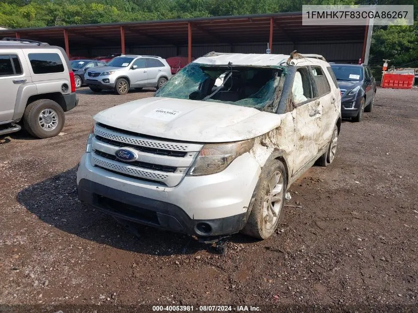 2012 Ford Explorer Limited VIN: 1FMHK7F83CGA86267 Lot: 40053981