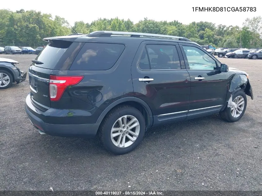 1FMHK8D81CGA58783 2012 Ford Explorer Xlt