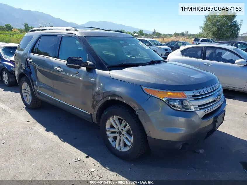 2012 Ford Explorer Xlt VIN: 1FMHK8D87CGA57153 Lot: 40154169