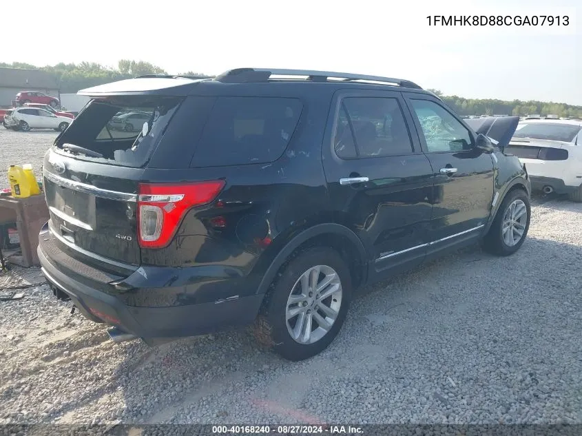 2012 Ford Explorer Xlt VIN: 1FMHK8D88CGA07913 Lot: 40168240