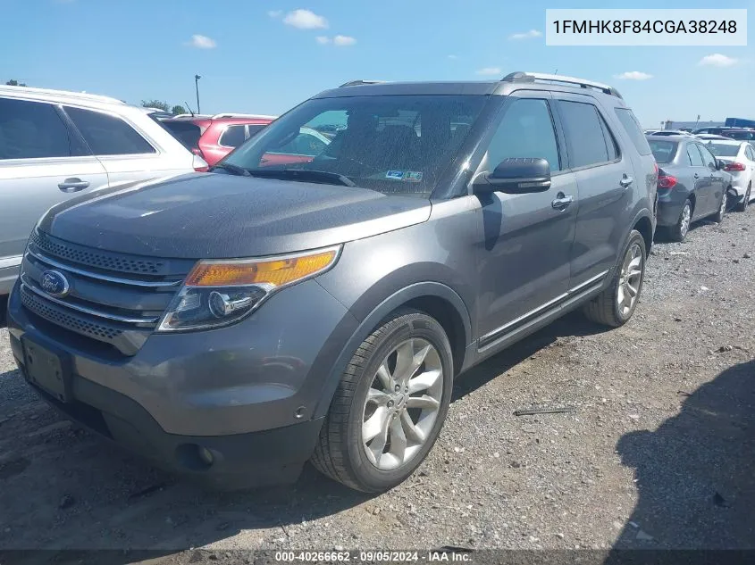 1FMHK8F84CGA38248 2012 Ford Explorer Limited