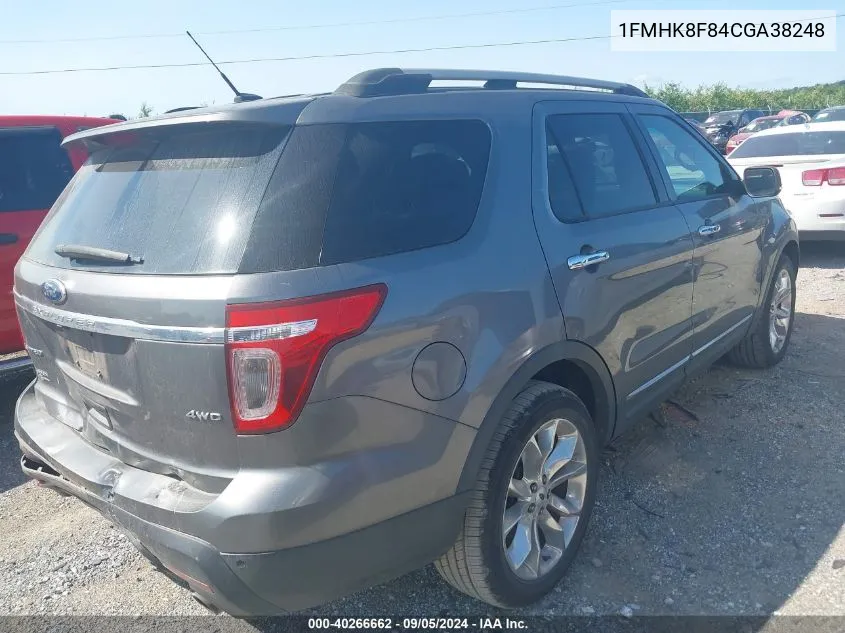 1FMHK8F84CGA38248 2012 Ford Explorer Limited