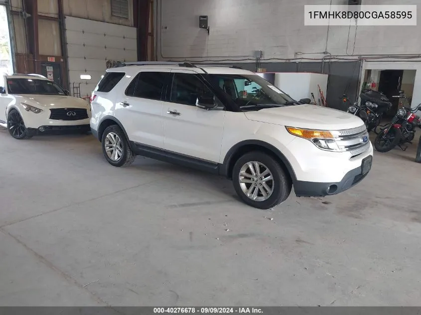 2012 Ford Explorer Xlt VIN: 1FMHK8D80CGA58595 Lot: 40276678