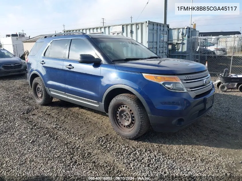 1FMHK8B85CGA45117 2012 Ford Explorer