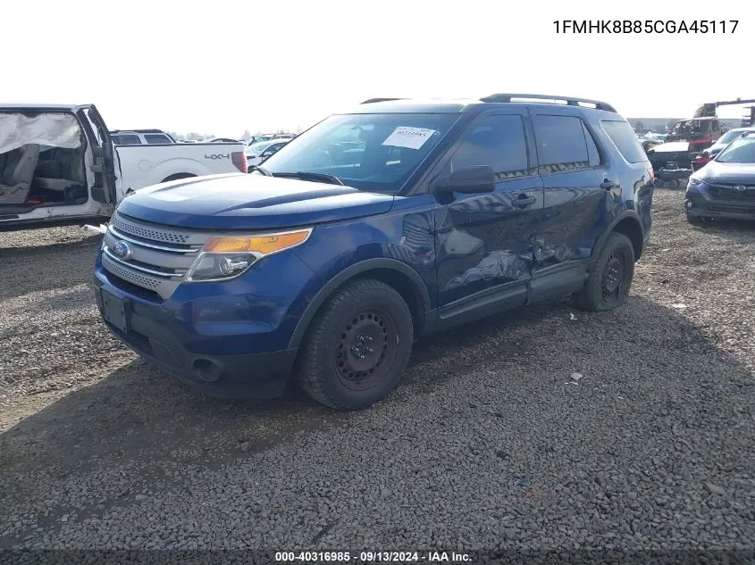 1FMHK8B85CGA45117 2012 Ford Explorer