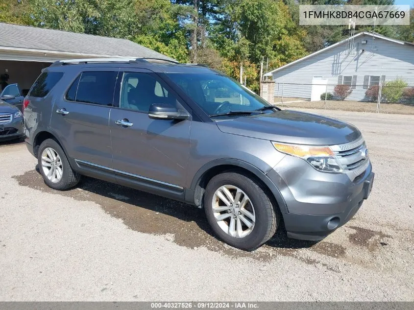 2012 Ford Explorer Xlt VIN: 1FMHK8D84CGA67669 Lot: 40327526