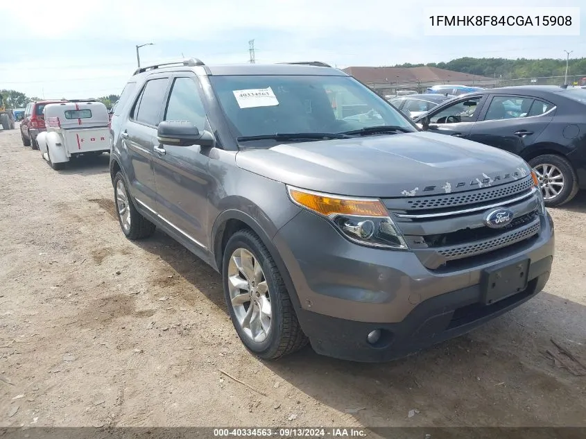 2012 Ford Explorer Limited VIN: 1FMHK8F84CGA15908 Lot: 40334563