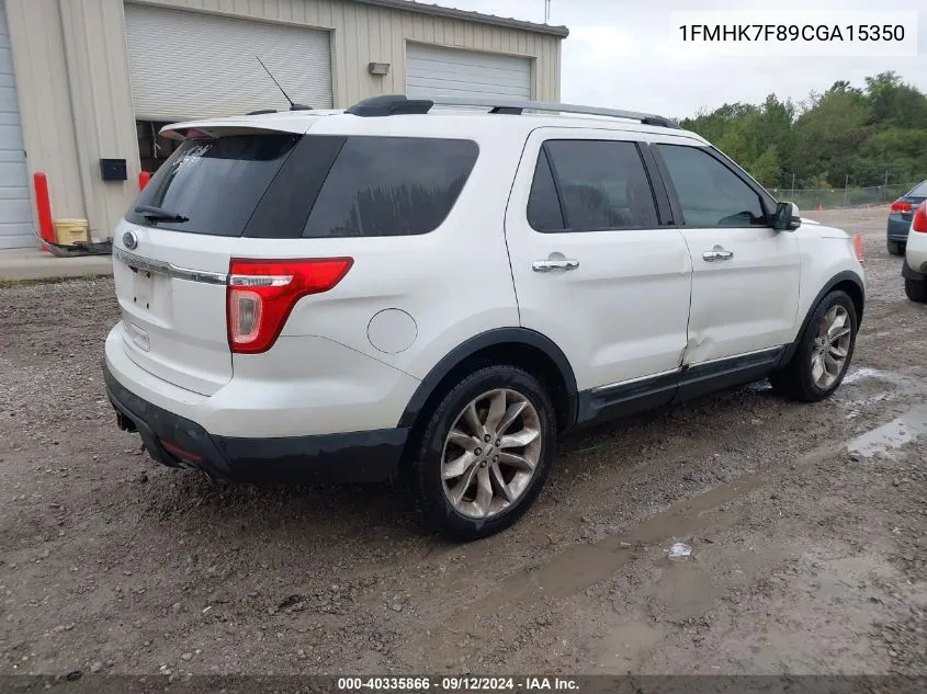 1FMHK7F89CGA15350 2012 Ford Explorer Limited