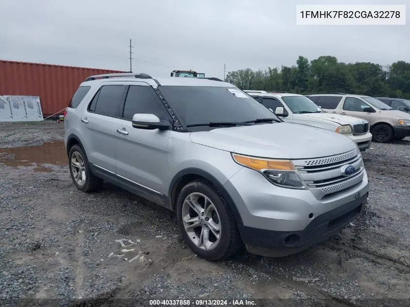 1FMHK7F82CGA32278 2012 Ford Explorer Limited