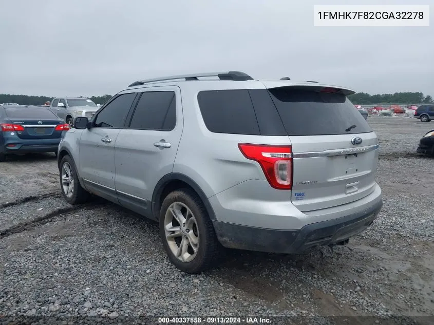 1FMHK7F82CGA32278 2012 Ford Explorer Limited