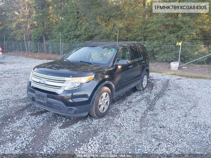 1FMHK7B9XCGA84305 2012 Ford Explorer