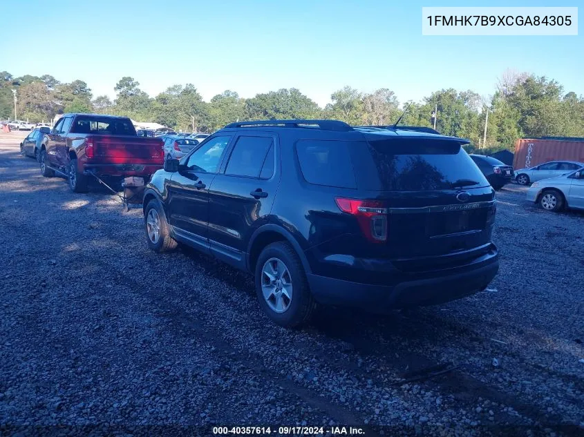 1FMHK7B9XCGA84305 2012 Ford Explorer