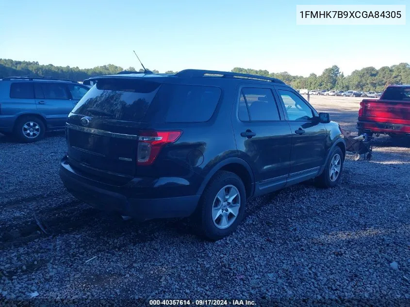 1FMHK7B9XCGA84305 2012 Ford Explorer