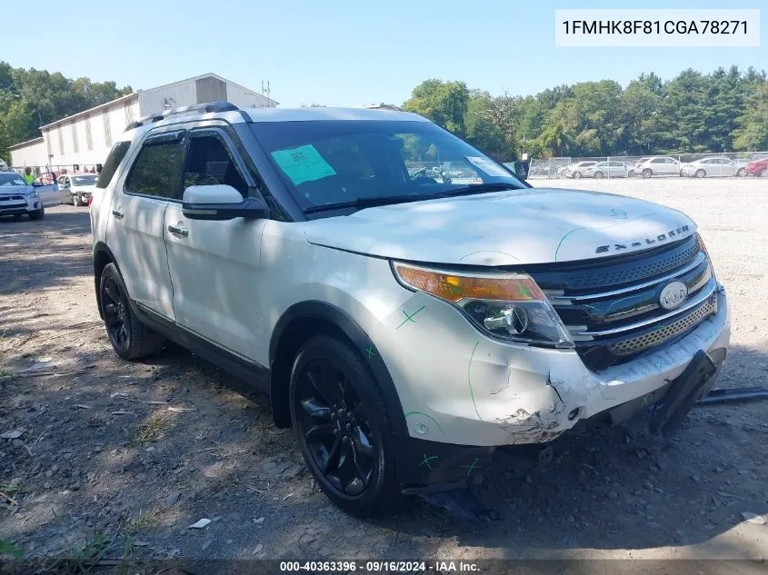 1FMHK8F81CGA78271 2012 Ford Explorer Limited