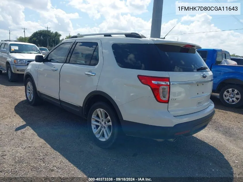 2012 Ford Explorer Xlt VIN: 1FMHK7D80CGA11643 Lot: 40373338