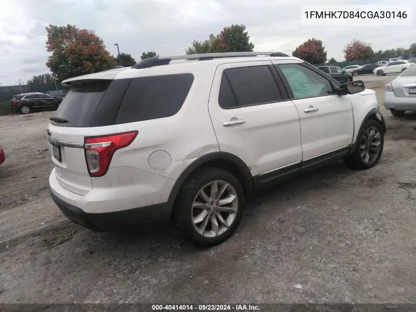 2012 Ford Explorer Xlt VIN: 1FMHK7D84CGA30146 Lot: 40881431