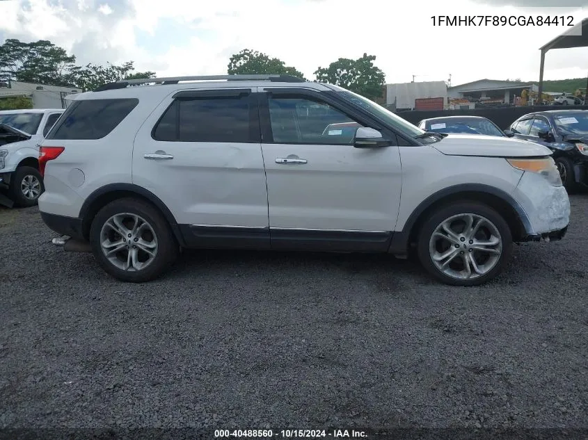 2012 Ford Explorer Limited VIN: 1FMHK7F89CGA84412 Lot: 40488560