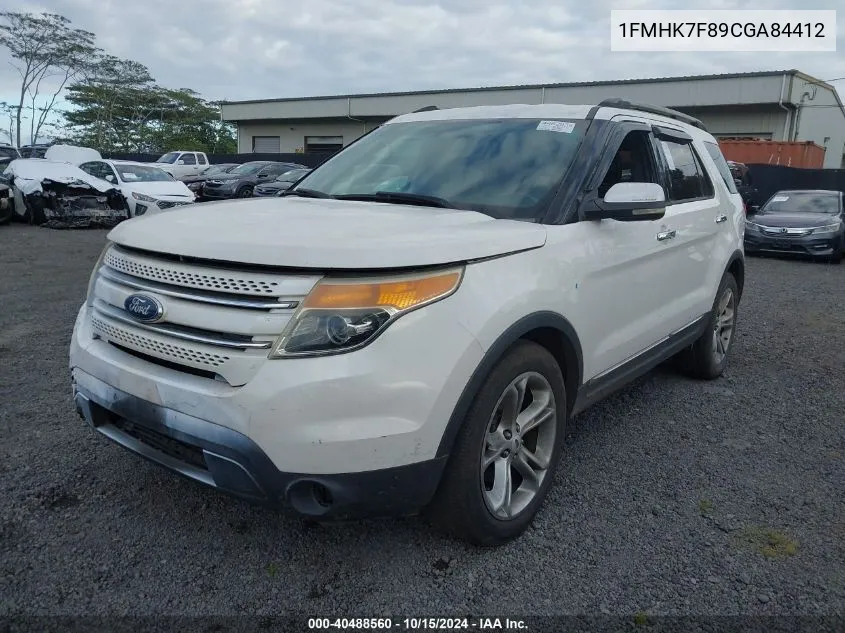 2012 Ford Explorer Limited VIN: 1FMHK7F89CGA84412 Lot: 40488560