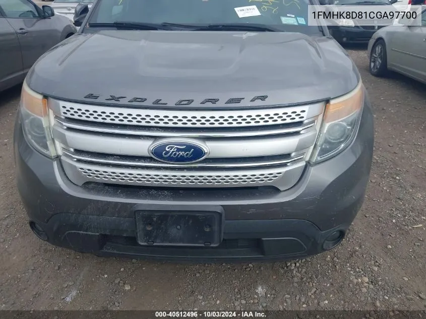 2012 Ford Explorer Xlt VIN: 1FMHK8D81CGA97700 Lot: 40512496