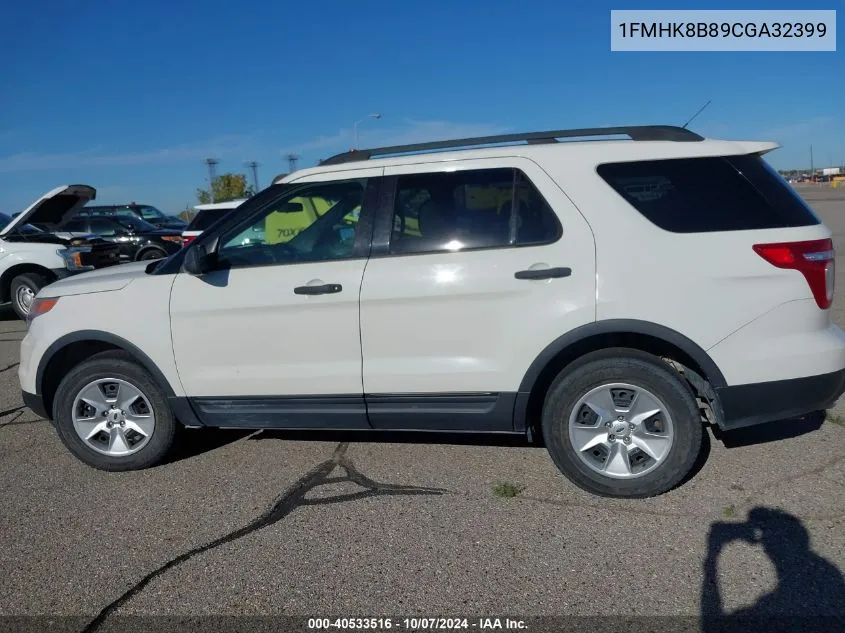 2012 Ford Explorer VIN: 1FMHK8B89CGA32399 Lot: 40533516