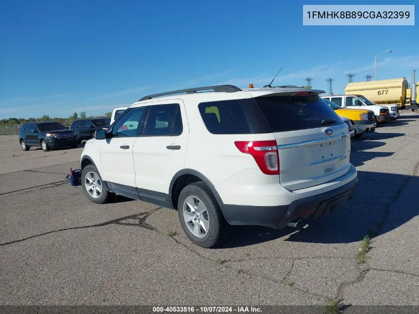 2012 Ford Explorer VIN: 1FMHK8B89CGA32399 Lot: 40533516