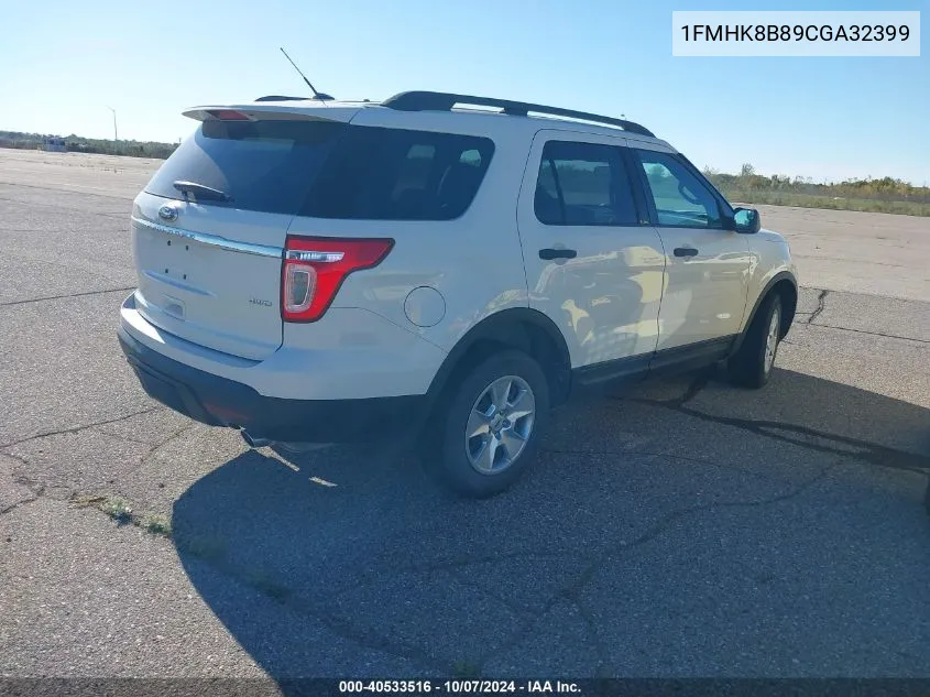 2012 Ford Explorer VIN: 1FMHK8B89CGA32399 Lot: 40533516