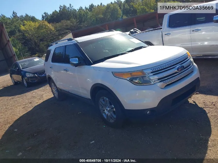 2012 Ford Explorer Xlt VIN: 1FMHK7D95CGA35669 Lot: 40549705