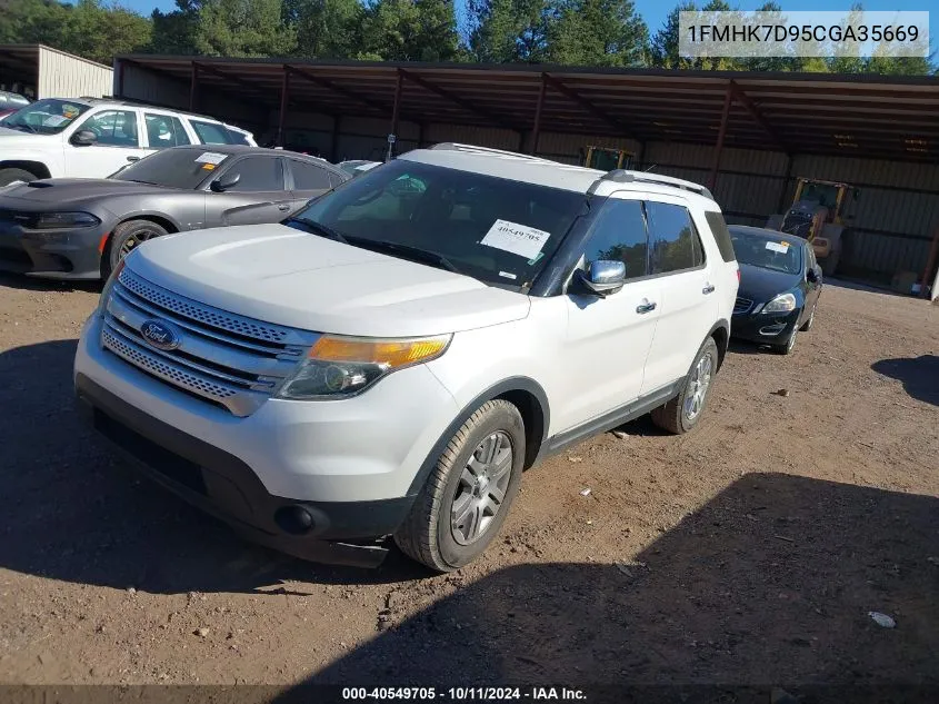 2012 Ford Explorer Xlt VIN: 1FMHK7D95CGA35669 Lot: 40549705